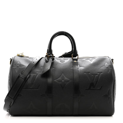 Louis Vuitton Empreinte Monogram Giant Keepall Bandouliere 45 Black 1 of 10
