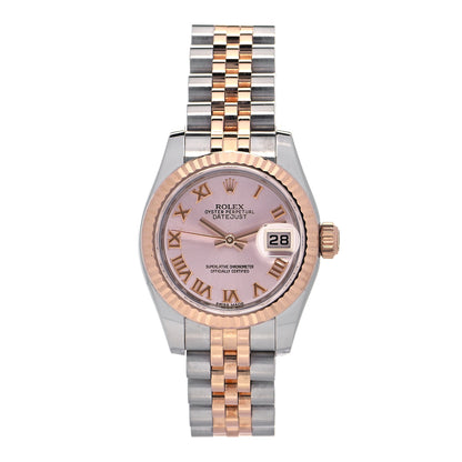 Rolex Stainless Steel 18K Everose Gold 26mm Oyster Perpetual Datejust Watch Pink Roman 179171 1 of 4