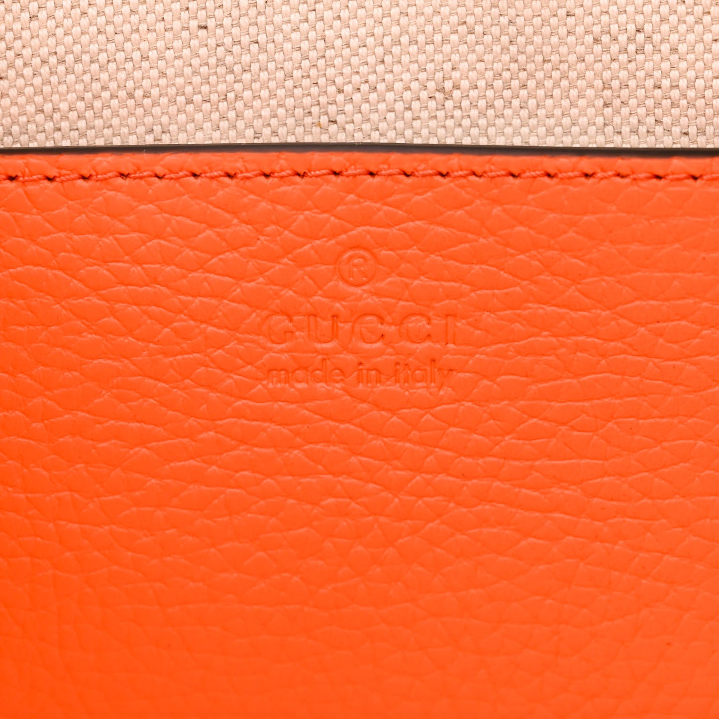 Piuma Calfskin Jumbo GG Embossed Mini Duffle Bag Good Orange
