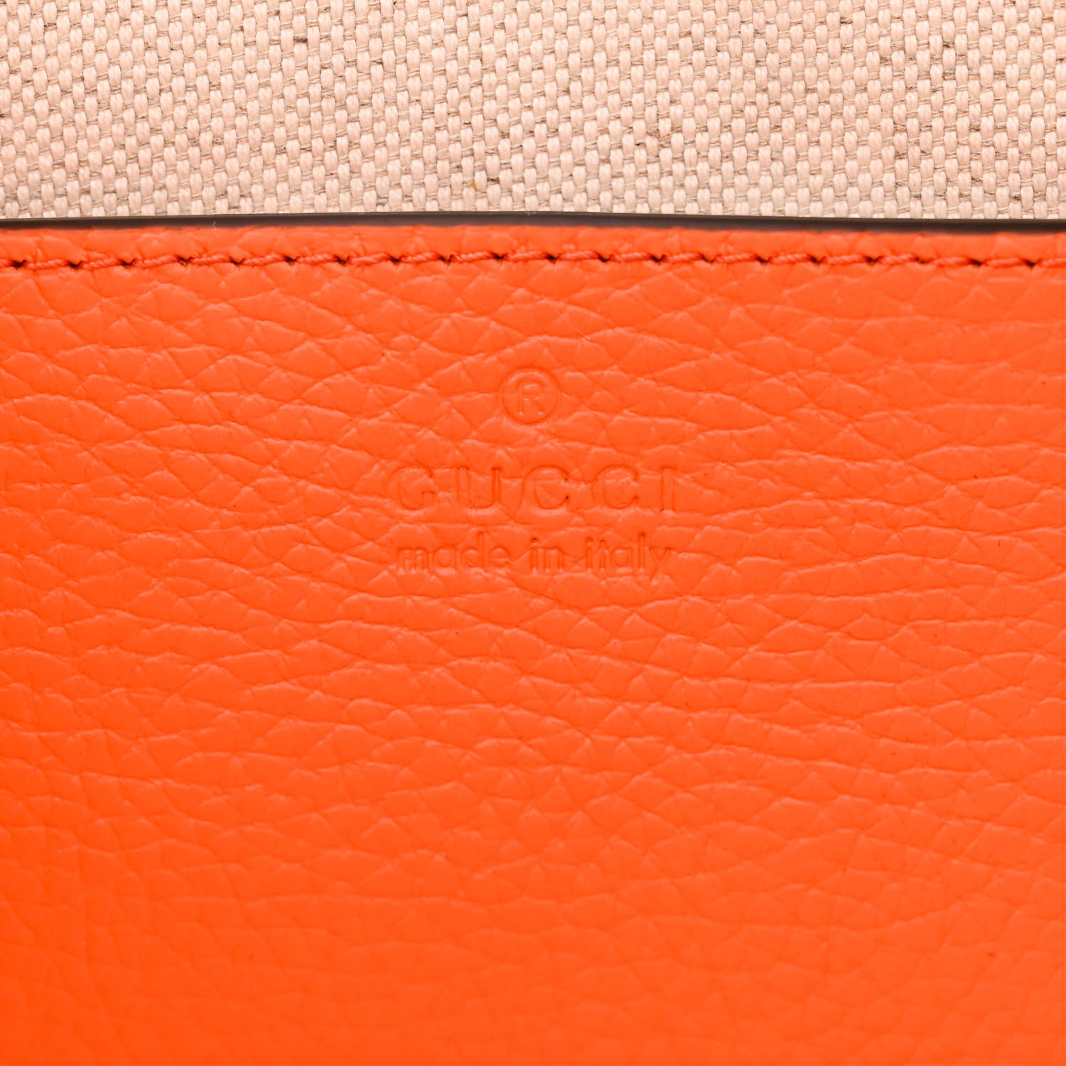Gucci Piuma Calfskin Jumbo GG Embossed Mini Duffle Bag Good Orange 6 of 10