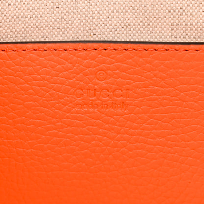 Gucci Piuma Calfskin Jumbo GG Embossed Mini Duffle Bag Good Orange 6 of 10