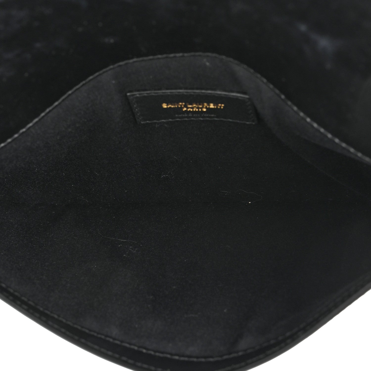 Saint Laurent Smooth Shiny Calfskin Monogram Uptown Clutch Black 5 of 10