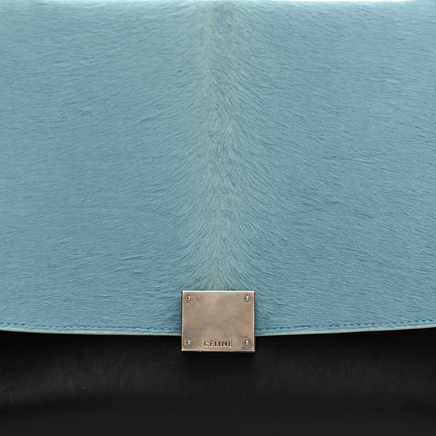 Pony Hair Smooth Calfskin Medium Tri-Color Trapeze Glacier Red Black