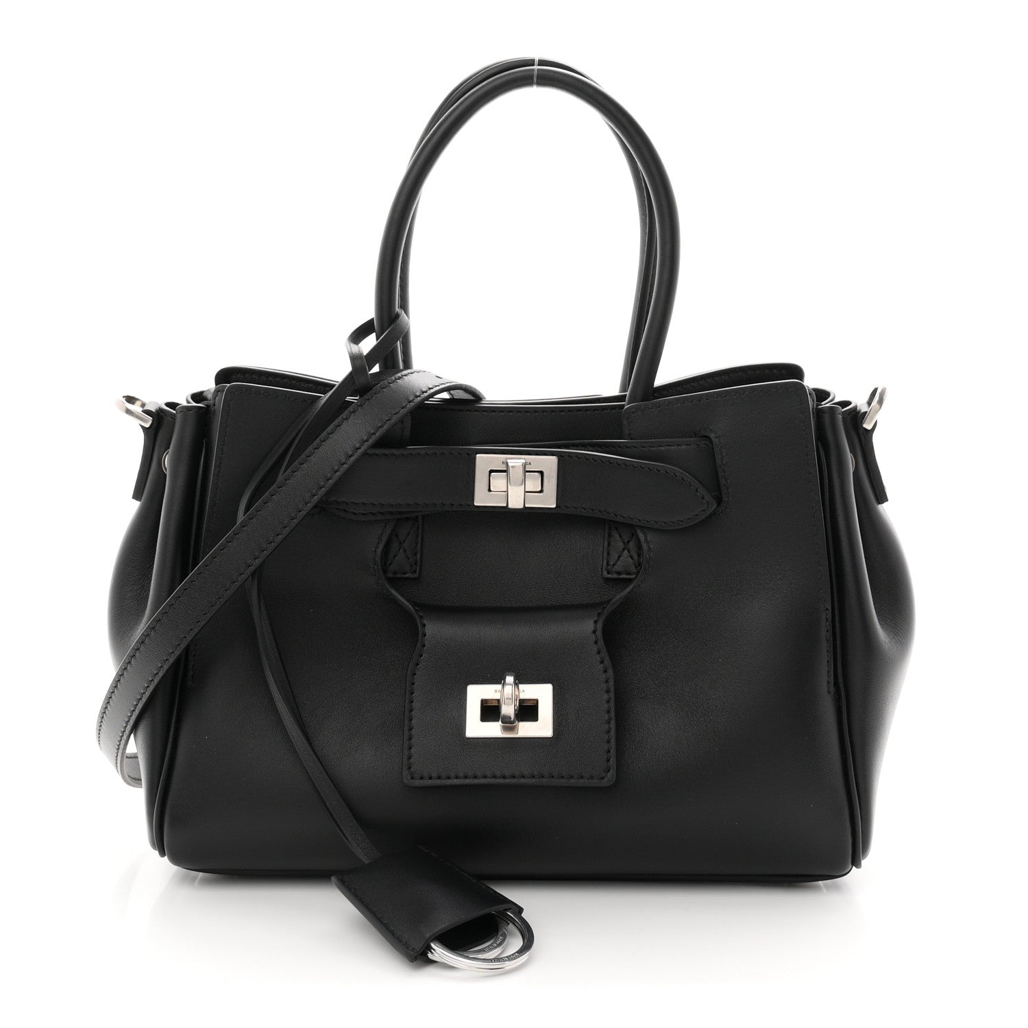 Balenciaga Smooth Calfskin Mini Bel Air Carry All Bag Black 1 of 9