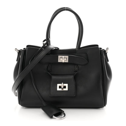 Balenciaga Smooth Calfskin Mini Bel Air Carry All Bag Black 1 of 9