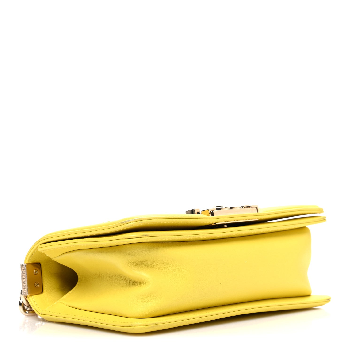 Chanel Lambskin Tweed Small Boy Flap Yellow 4 of 10