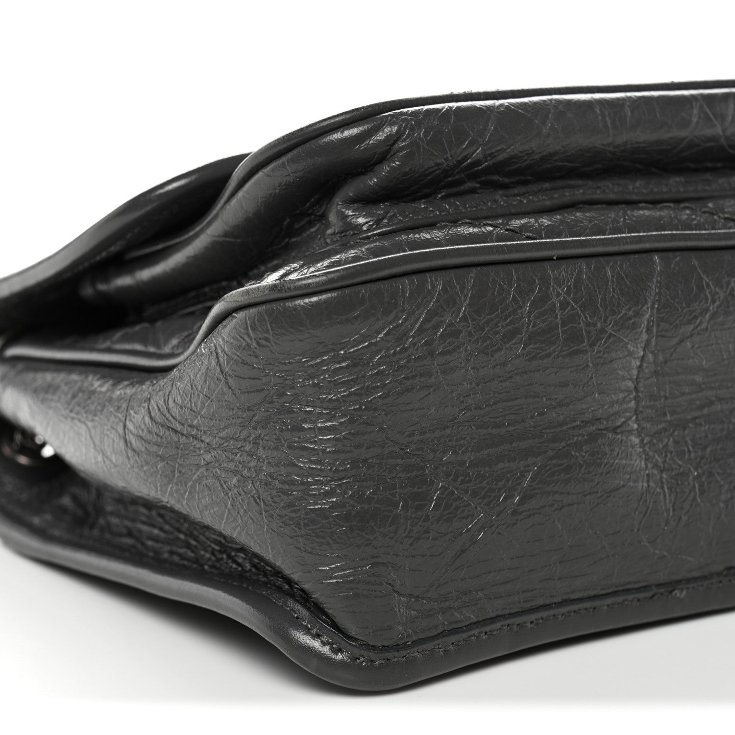 Saint Laurent Crinkled Calfskin Matelasse Monogram Baby Niki Chain Satchel Storm 9 of 13