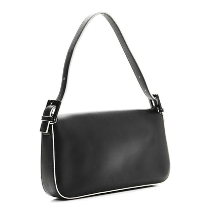 Fendi Vitello Dolce Elite Monster Eyes Bi-Color Baguette Black Yellow 3 of 9