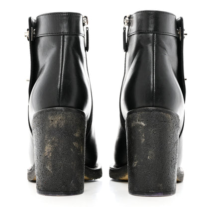 Chanel Calfskin CC Turnlock Ankle Boots 37.5 Black 11 of 12