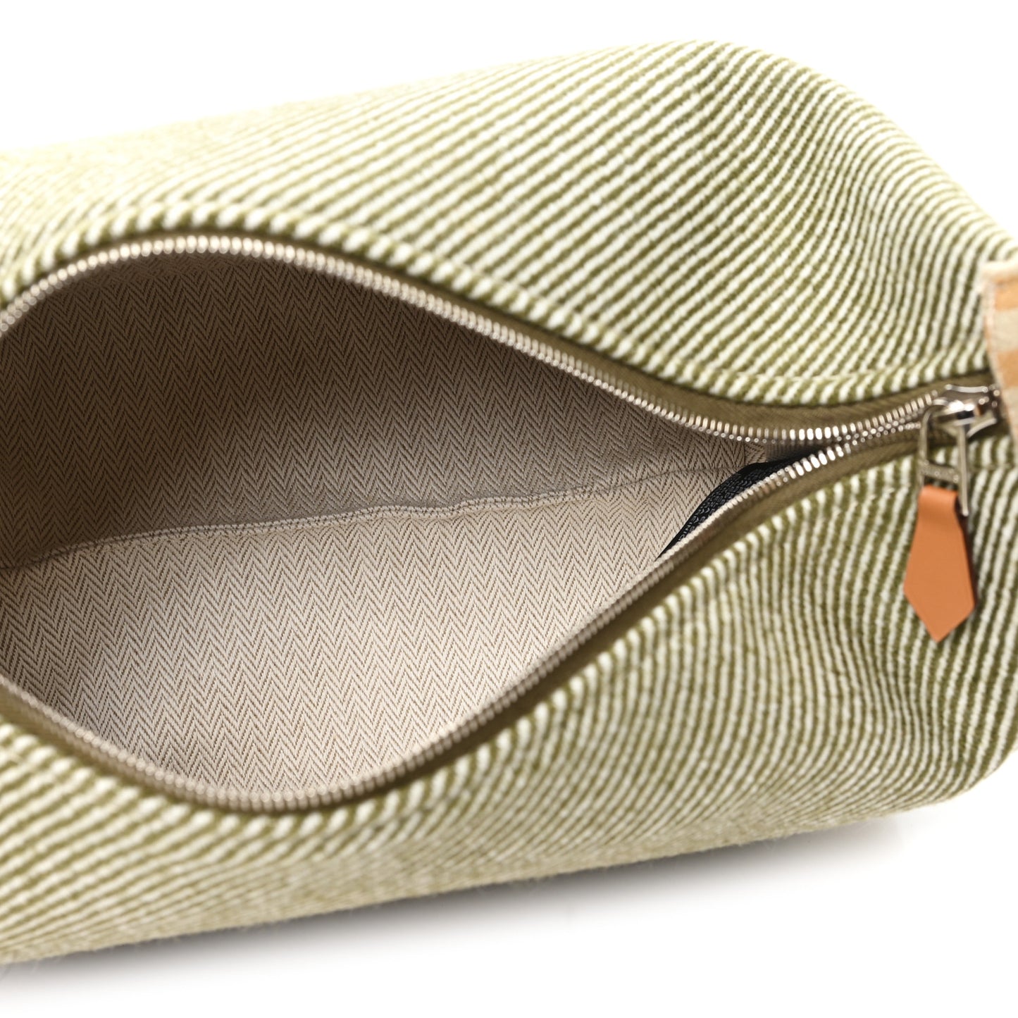 Wool Small Bride-A-Brac H Natte Pouch Vert Foret