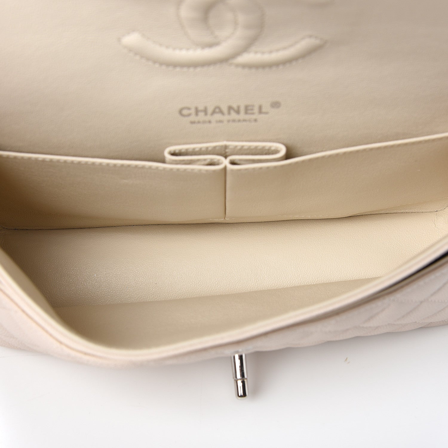 Chanel Caviar Quilted Medium Double Flap Ivory 5 of 10