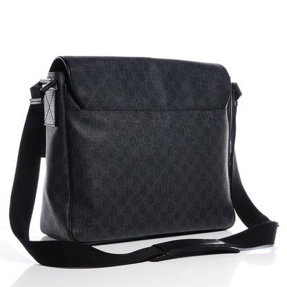Gucci GG Plus Monogram Medium Flap Messenger Bag Black 3 of 7