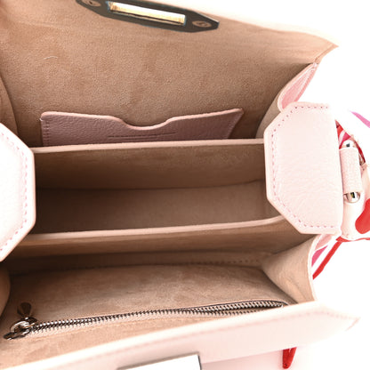 Alexander McQueen Calfskin Silk Scarf Box Shoulder Bag 16 Baby Pink Ivory 5 of 10