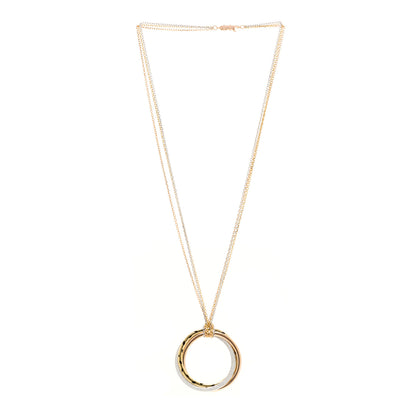 Cartier 18K Pink Yellow White Gold Diamond Black Lacquer Trinity Panthere De Cartier Pendant Necklace 3 of 5