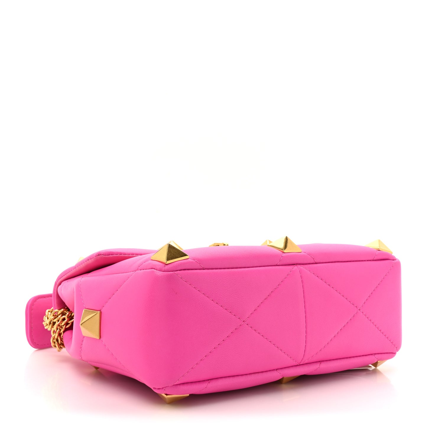 Nappa Large Roman Stud Shoulder Bag Pink PP
