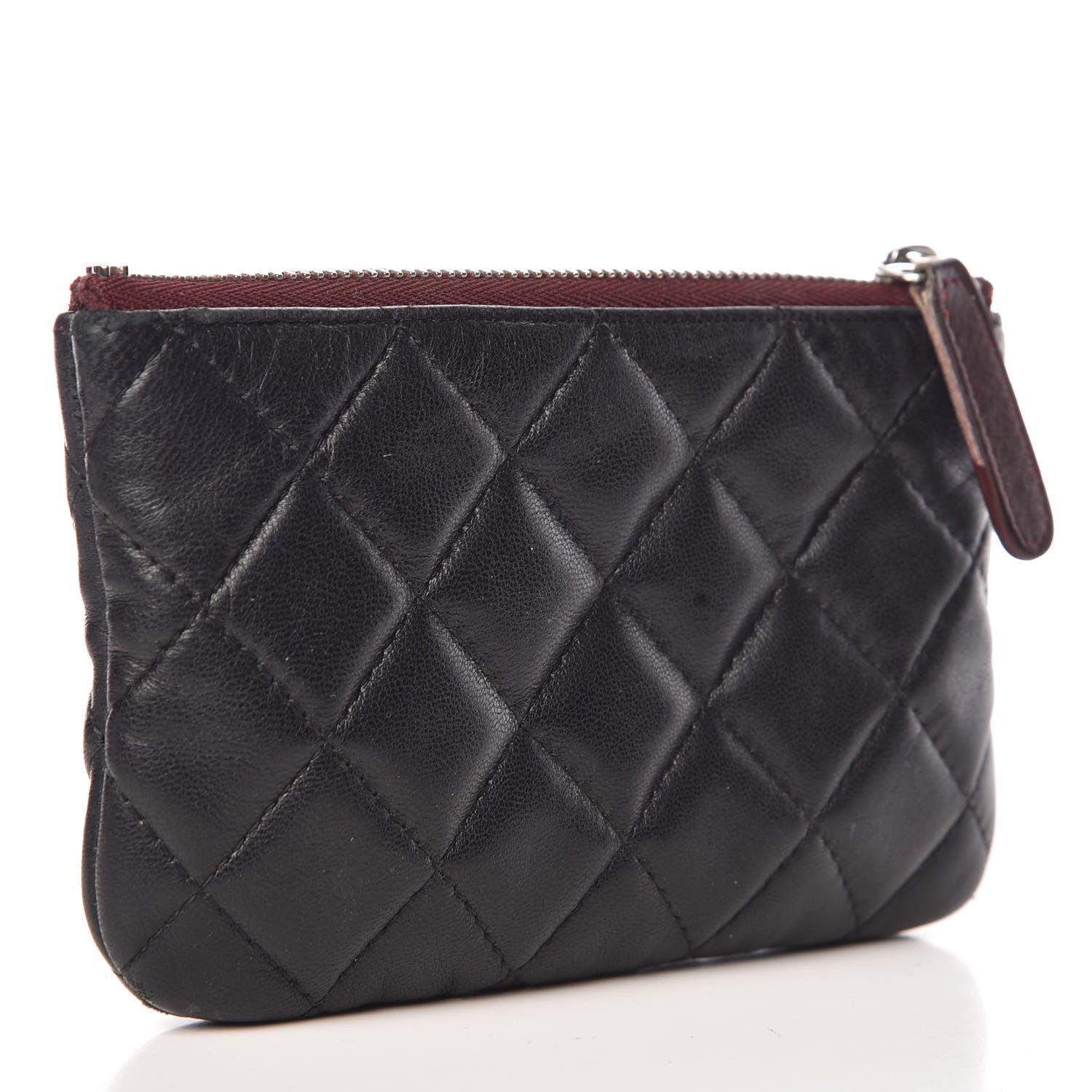 Chanel Lambskin Quilted Small Cosmetic Case Black 3 of 8