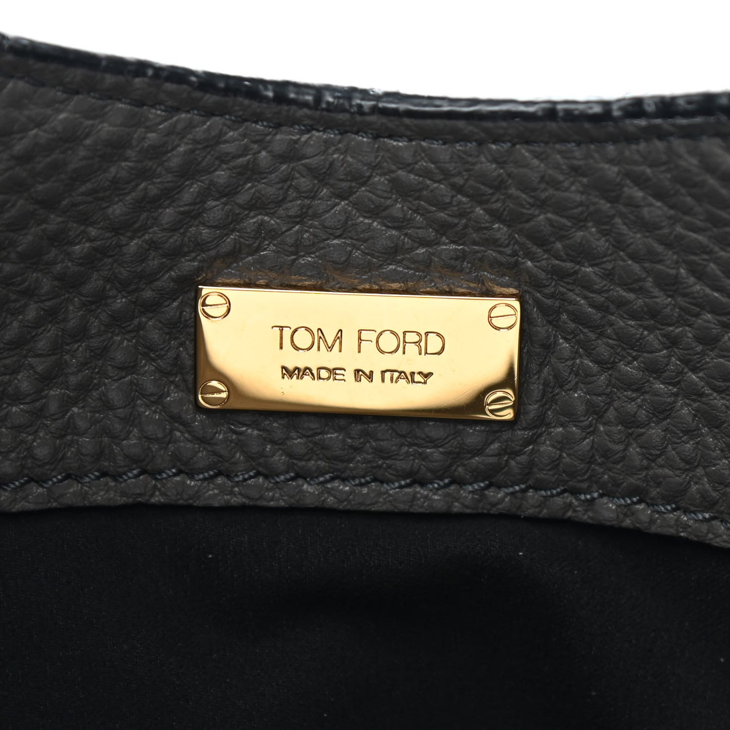 Calfskin Large Alix Padlock Zip Shoulder Bag Graphite