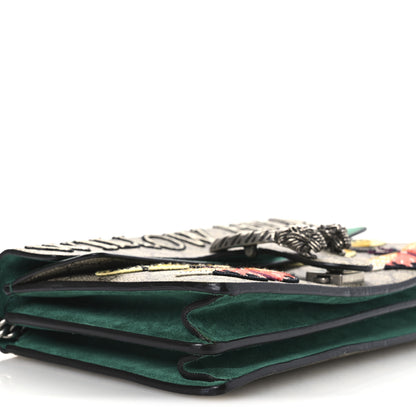 Gucci GG Supreme Monogram Willow Hill Embroidered Small Dionysus Shoulder Bag Emerald 9 of 12