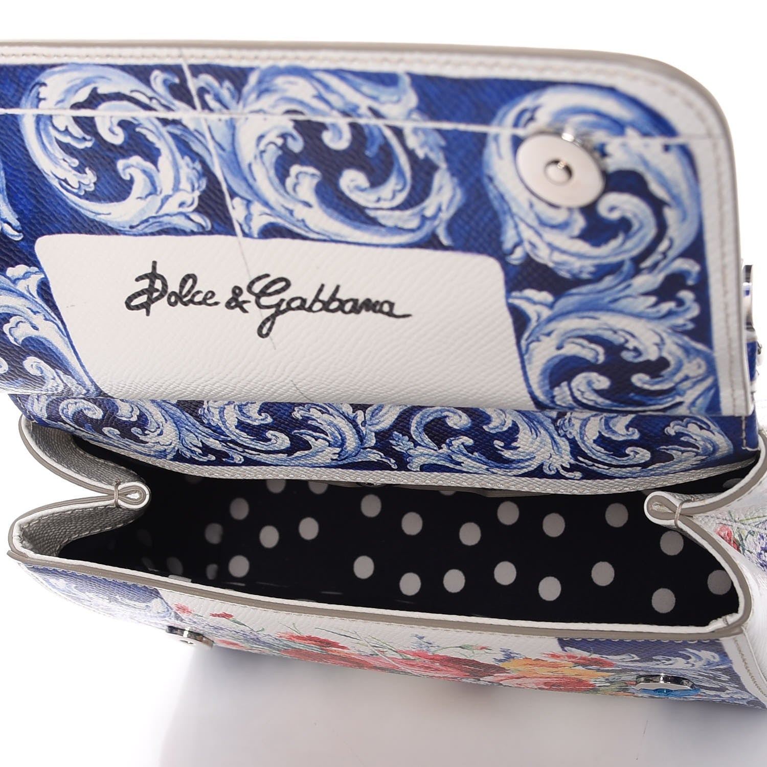 Dolce & Gabbana Dauphine Majolica Print Small Miss Sicily Satchel Multi 6 of 8