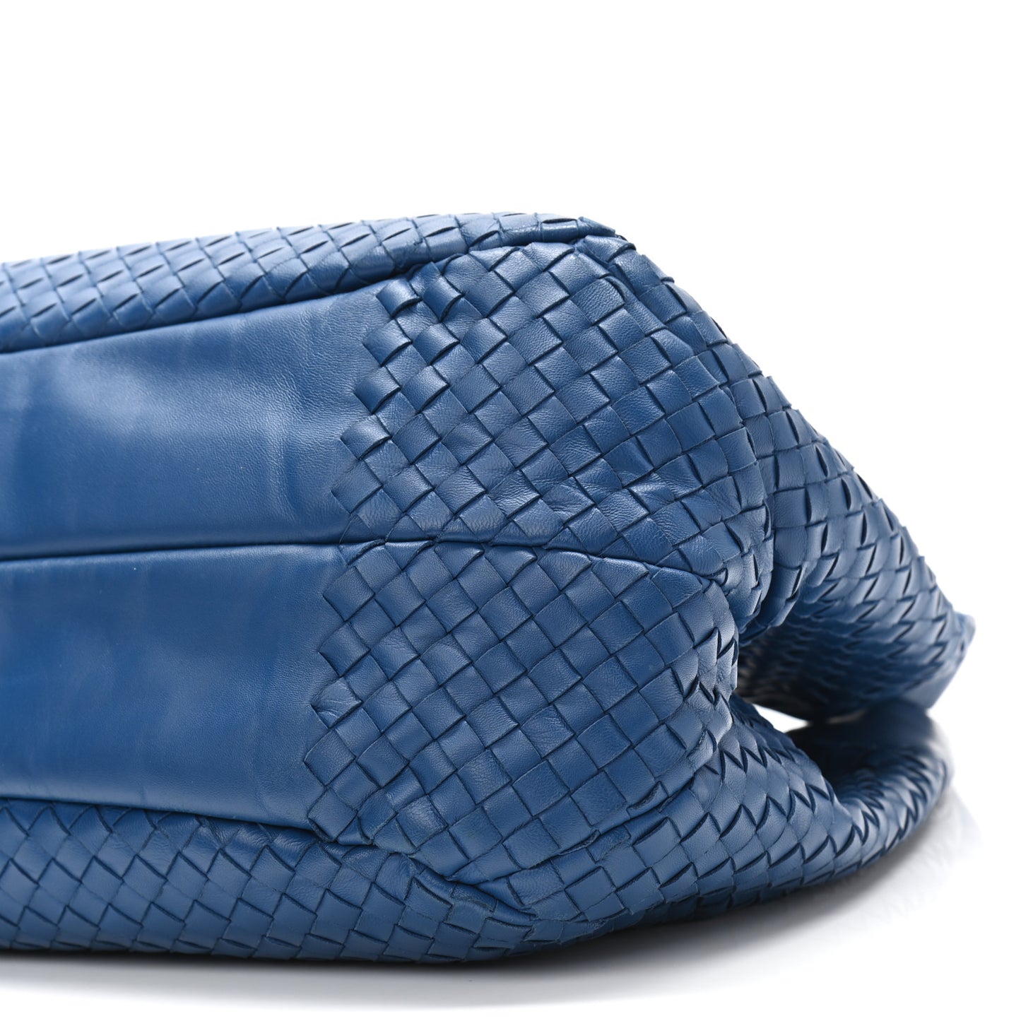 Nappa Intrecciato Campana Hobo Bleutte