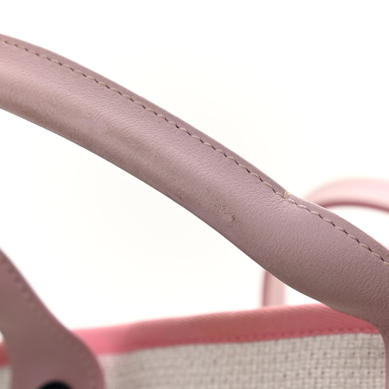 Chanel Canvas Large Deauville Tote White Pink 9 of 9