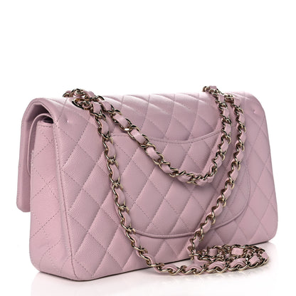 Chanel Caviar Quilted Medium Double Flap Light Pink 3 of 12