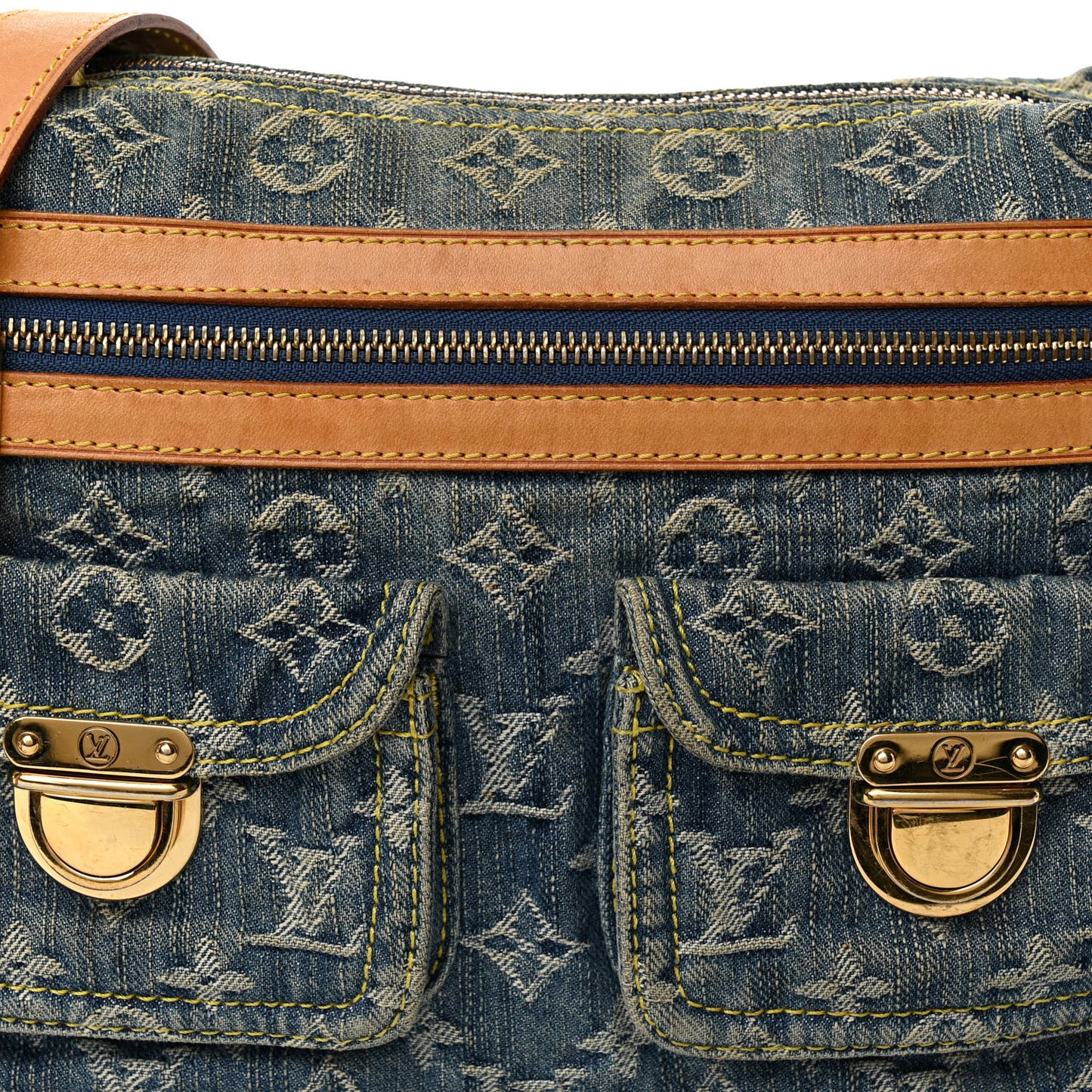 Monogram Denim Baggy PM Blue