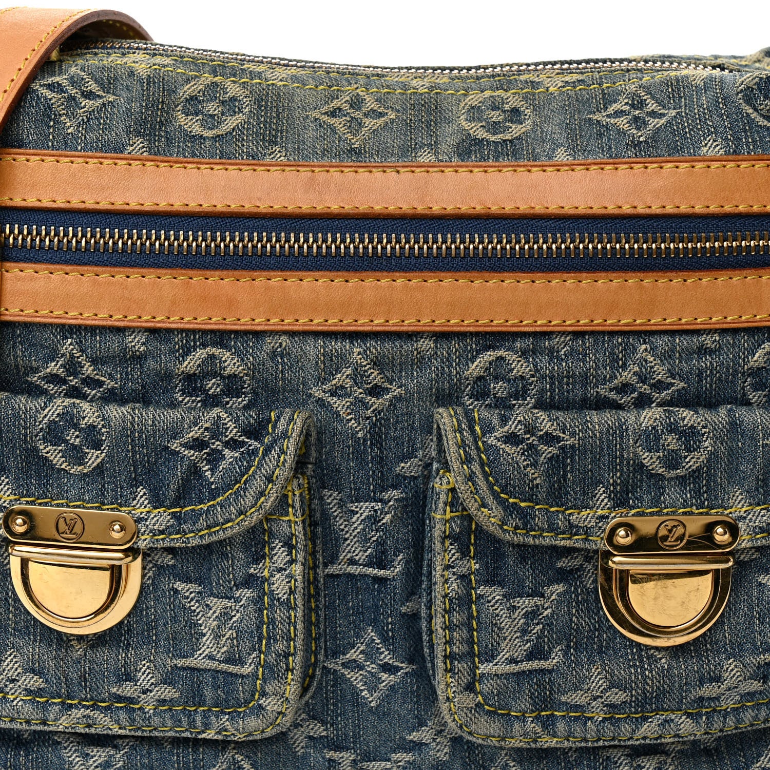 Louis Vuitton Monogram Denim Baggy PM Blue 7 of 10