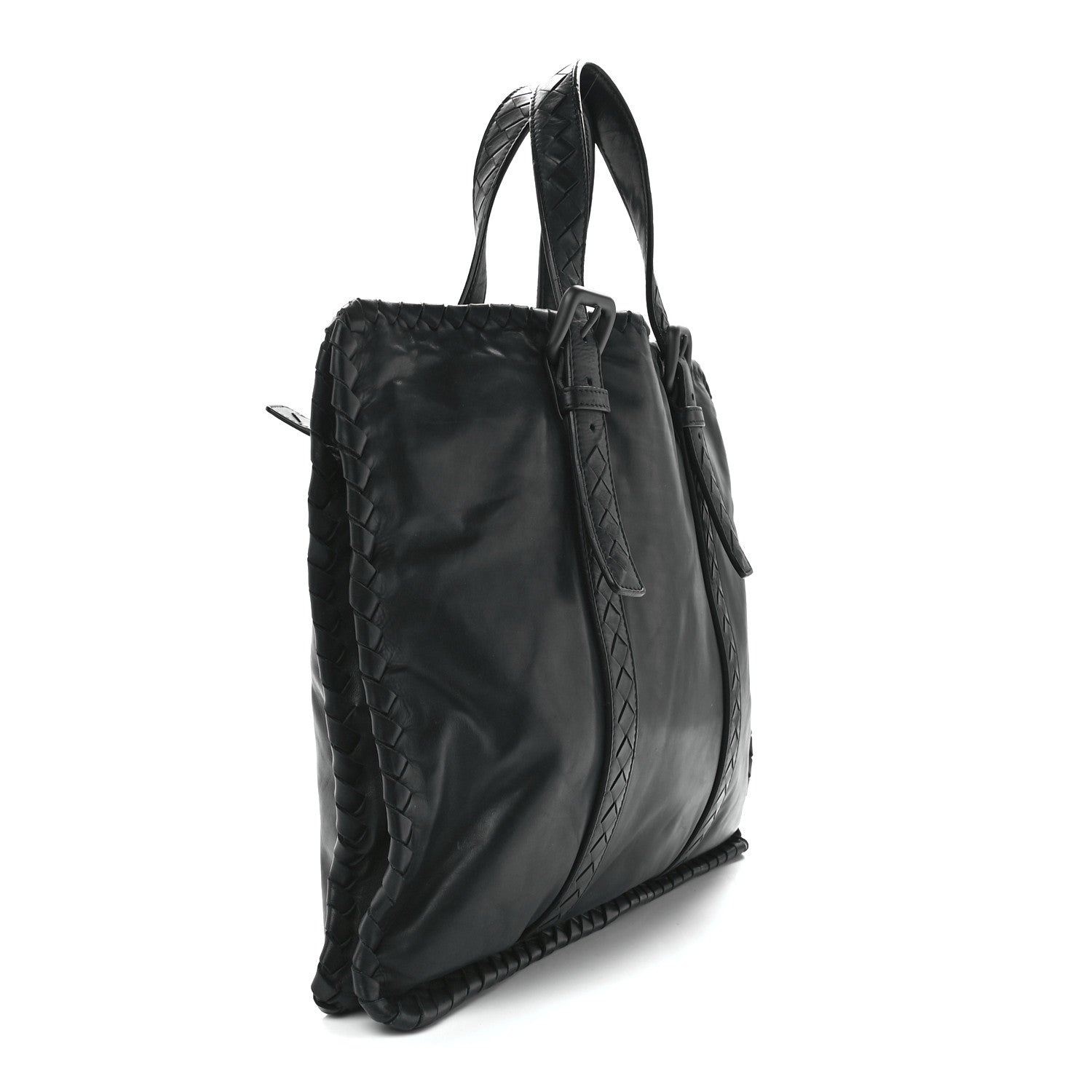 Bottega Veneta Calfskin Intrecciato Briefcase Black 3 of 12