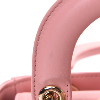 Christian Dior Lambskin Cannage Mini Lady Dior Rose Clair 13 of 13