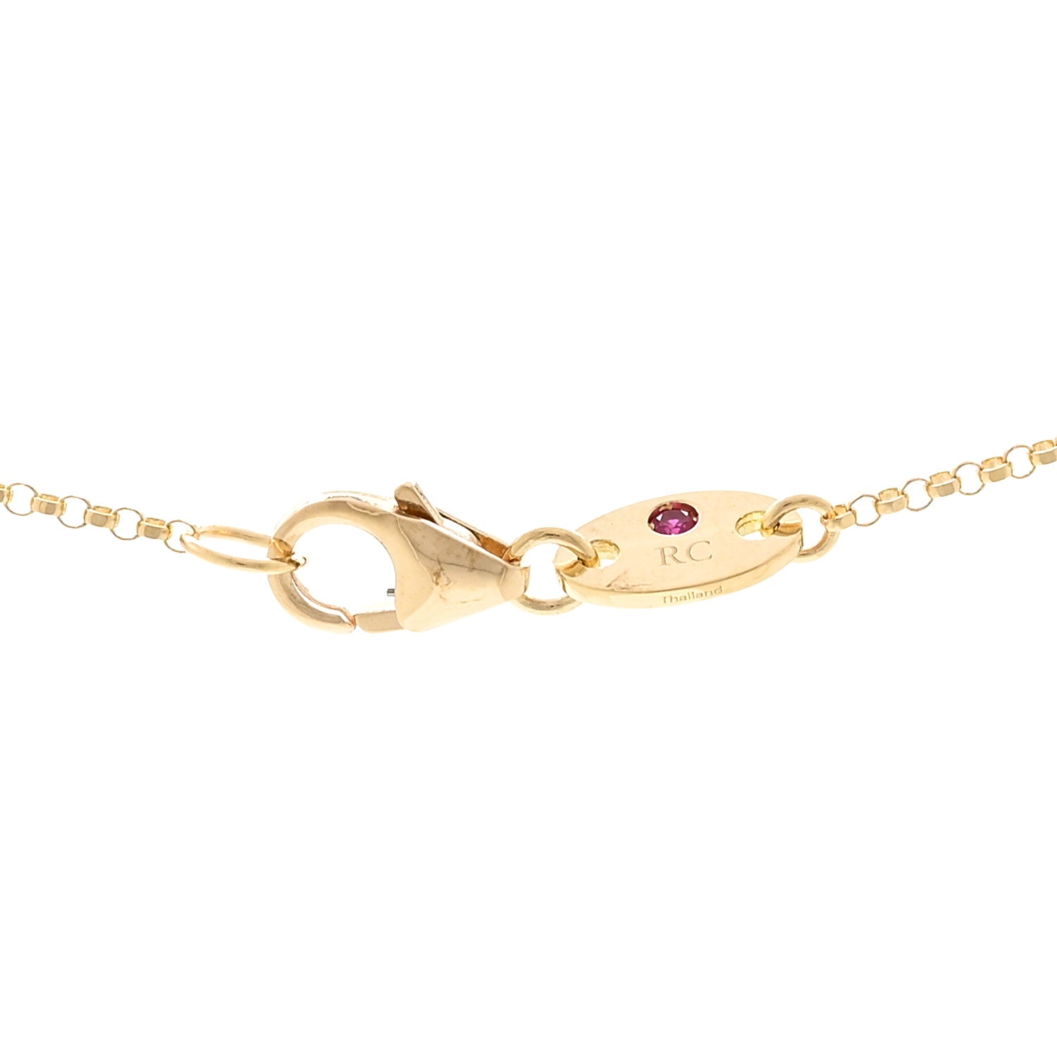 Roberto Coin 18K Yellow Gold Diamond Mother of Pearl Venetian Princess Cabochon Flower Pendant Necklace 4 of 4