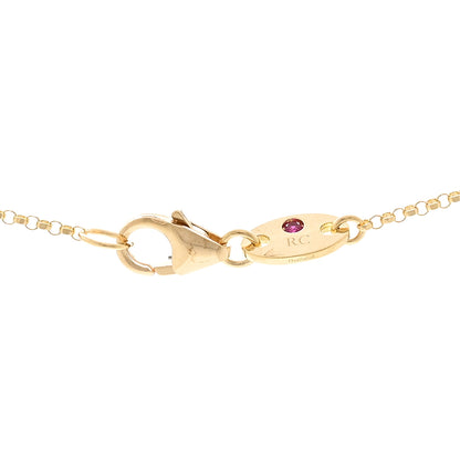 Roberto Coin 18K Yellow Gold Diamond Mother of Pearl Venetian Princess Cabochon Flower Pendant Necklace 4 of 4