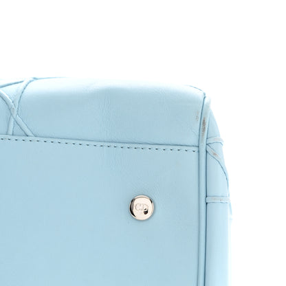 Christian Dior Lambskin Cannage Granville Polochon Light Blue 10 of 11