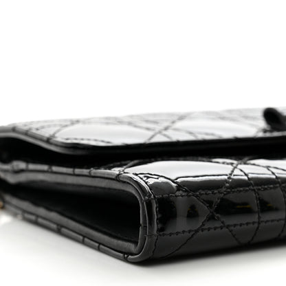 Christian Dior Patent Cannage Miss Dior Chain Wallet Black 8 of 11