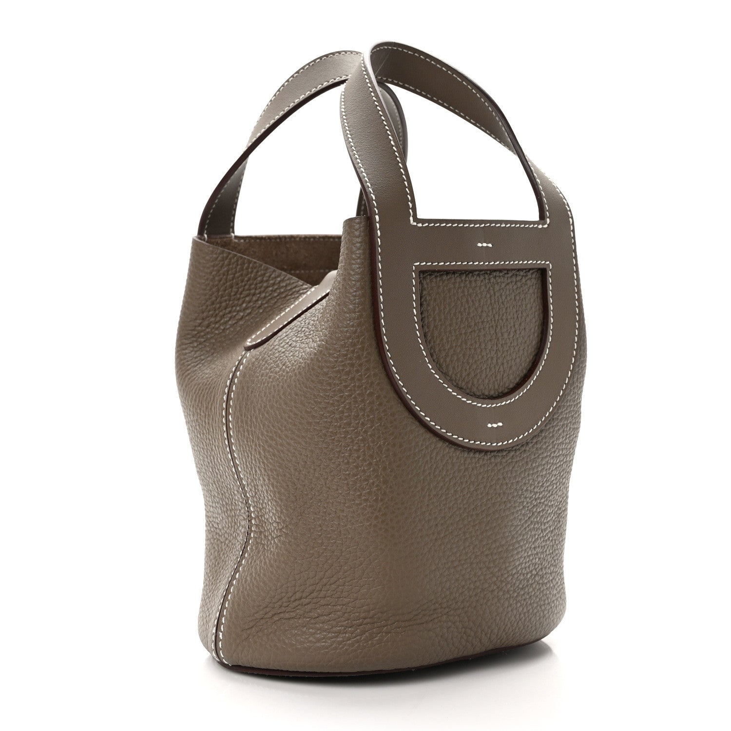 Hermes Taurillon Clemence Swift In-The-Loop 18 Bag Etoupe 3 of 13