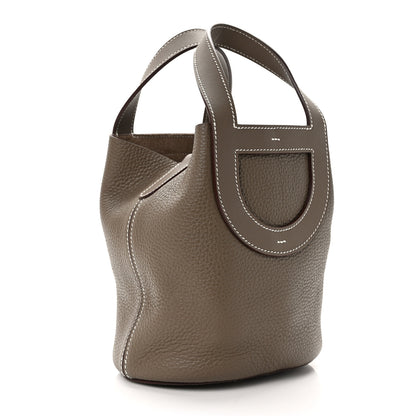 Hermes Taurillon Clemence Swift In-The-Loop 18 Bag Etoupe 3 of 13