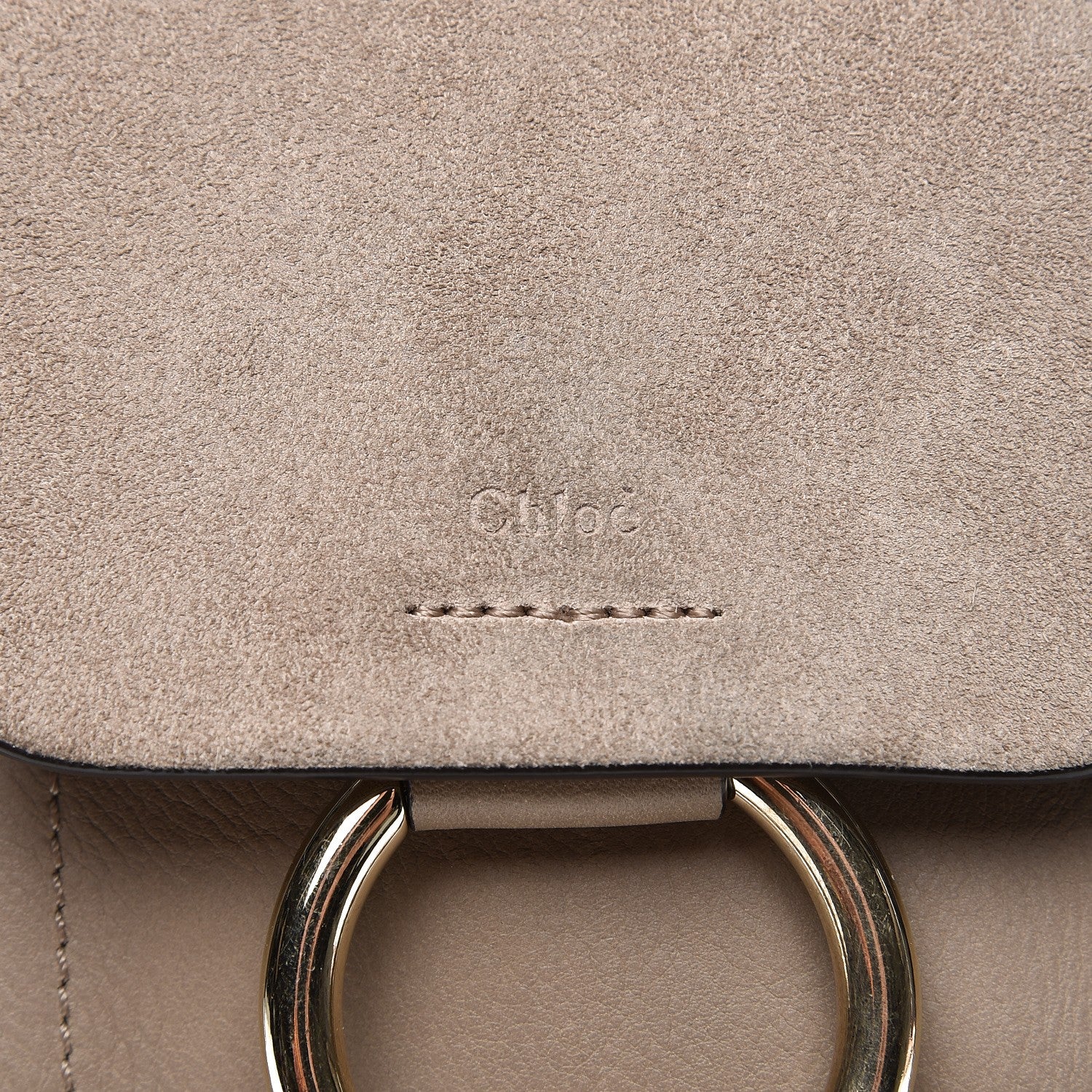 Chloe Suede Calfskin Mini Faye Backpack Motty Grey 9 of 11