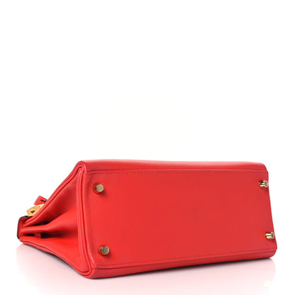 Hermes Evercolor Kelly Retourne 28 Rouge Tomate 4 of 10