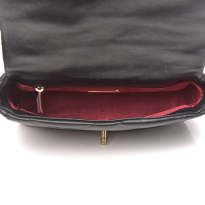 Chanel Goatskin Quilted Medium 19 Flap Black 5 of 11
