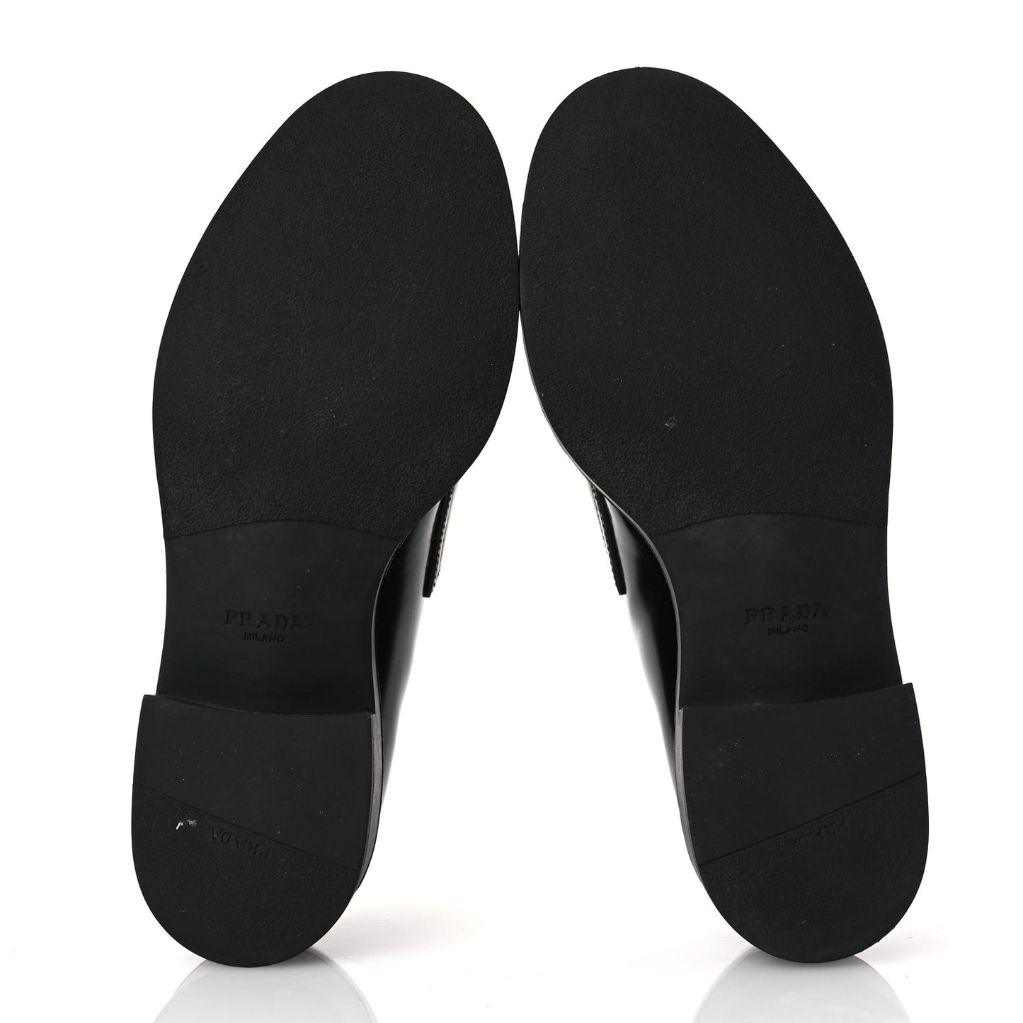 Spazzolato Metal Triangle Logo 50mm Loafers 38 Black