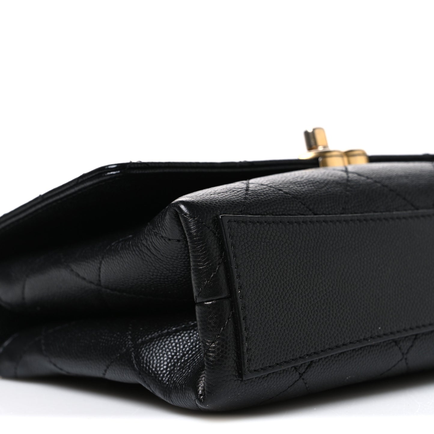 Caviar Quilted Mini Bracelet On Chain Flap Black