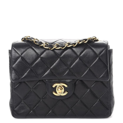 Chanel Lambskin Quilted Mini Square Flap Black 1 of 7