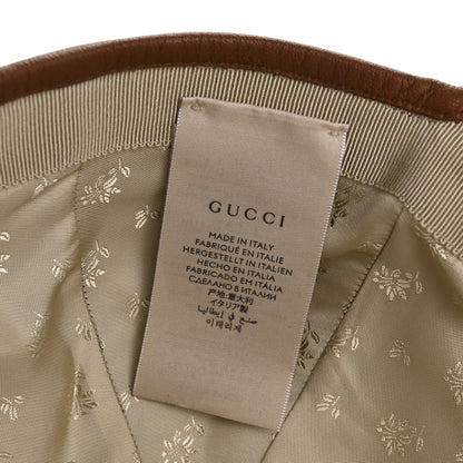 Gucci Washed Jacquard Denim Nappa GG Monogram Oscar Baseball Hat S Denim Cuir 9 of 10