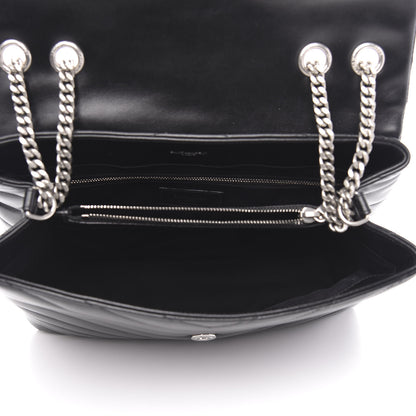 Saint Laurent Calfskin Y Quilted Monogram Medium Loulou Chain Satchel Black 5 of 10