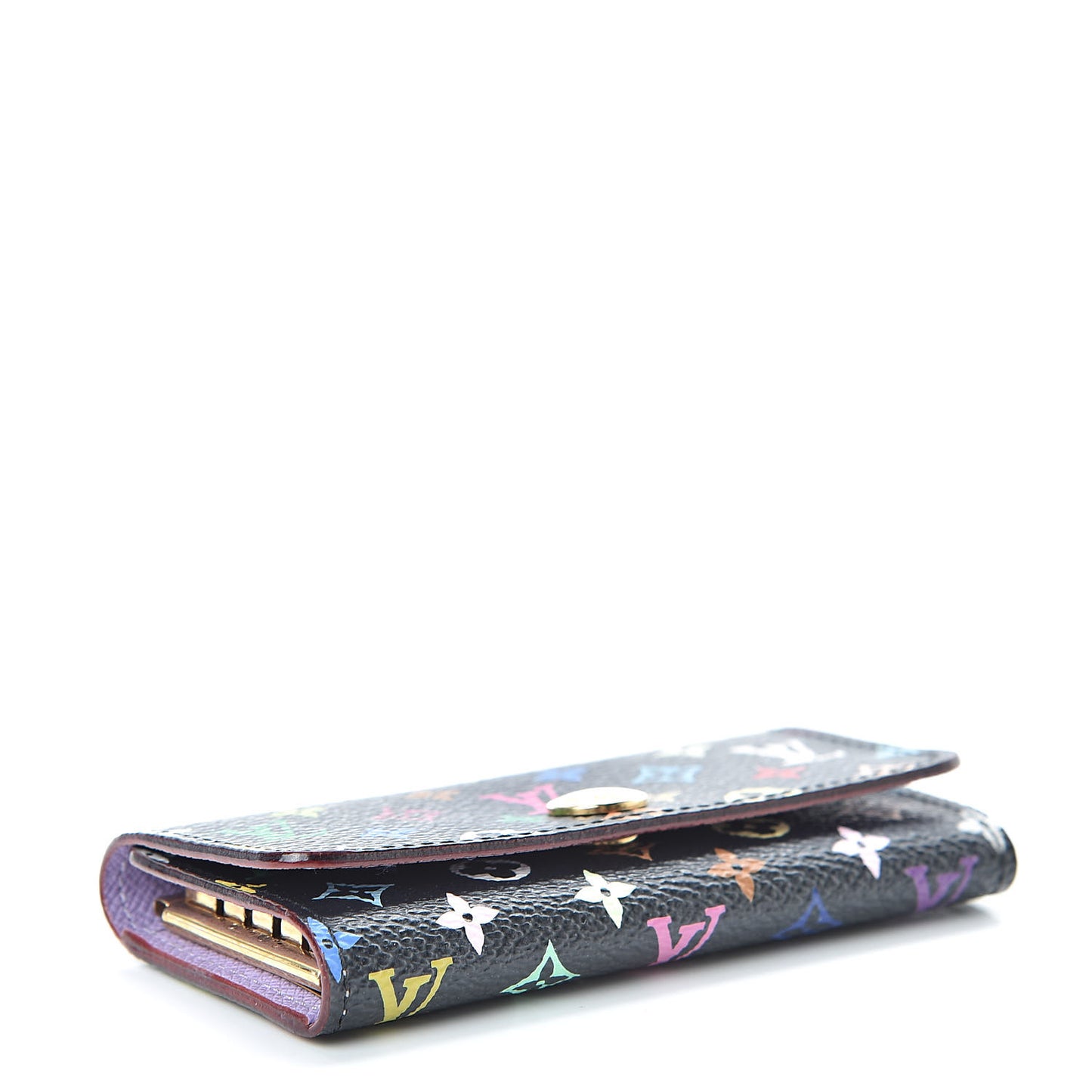 Monogram Multicolor Multicles 4 Key Holder Black Violet