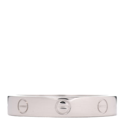 Cartier 18K White Gold 3.5mm LOVE Wedding Band Ring 60 9 3 of 4