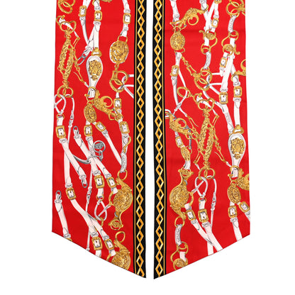 Hermes Silk Brides De Gala Maxi Twilly Capucine Rouge Vieil Or 4 of 4
