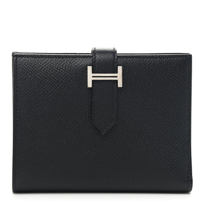 Hermes Epsom Bearn Compact Wallet Black 1 of 8