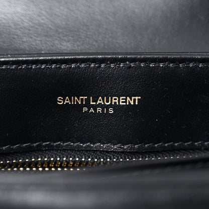 Saint Laurent Calfskin Y Quilted Monogram Toy Loulou Crossbody Bag Black 6 of 13