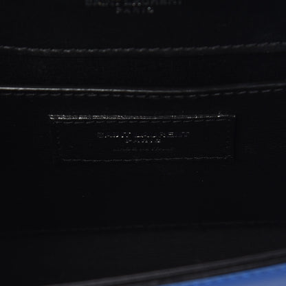 Saint Laurent Grain De Poudre Small Classic Monogram Kate Satchel Royal Blue 7 of 10